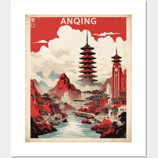 Anqing China Vintage Poster Tourism Posters and Art